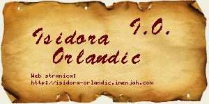 Isidora Orlandić vizit kartica